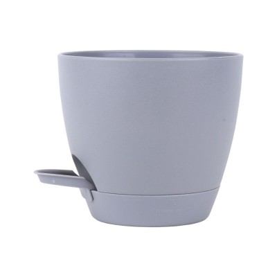 Self-watering plastic round flower pot