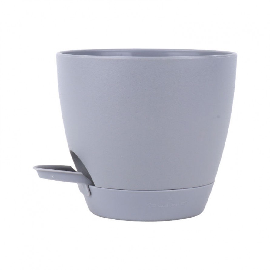 Self-watering plastic round flower pot