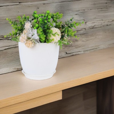 Cylindrical breathable plastic flower pot