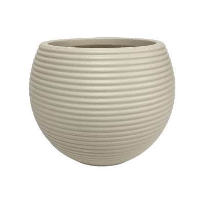 Striped Spherical Large-Mouth Decorative Flower Pot