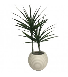 Striped Spherical Large-Mouth Decorative Flower Pot