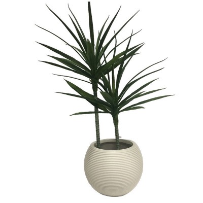 Striped Spherical Large-Mouth Decorative Flower Pot