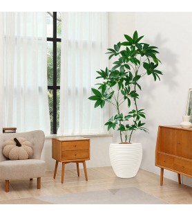 Tall modern freestanding plastic flower pot