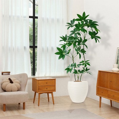 Tall modern freestanding plastic flower pot