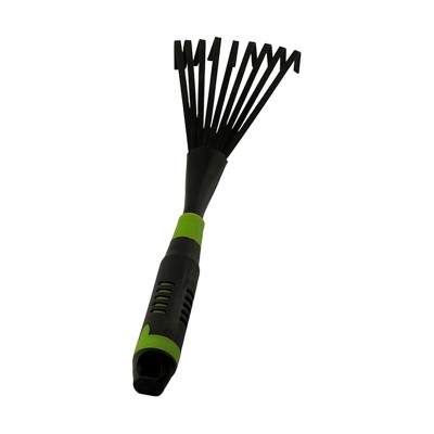 Nine-toothed steel garden rake
