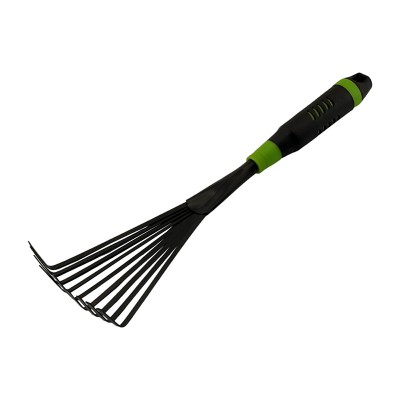 Nine-toothed steel garden rake