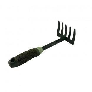 Carbon steel five-tine green garden hand rake