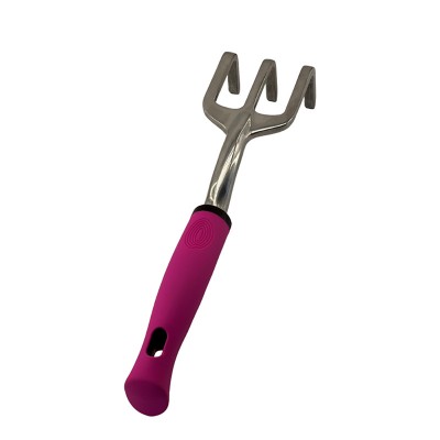 Aluminum alloy garden rake with rubber handle