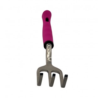 Aluminum alloy garden rake with rubber handle