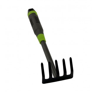 Industrial-grade plastic handle garden rake
