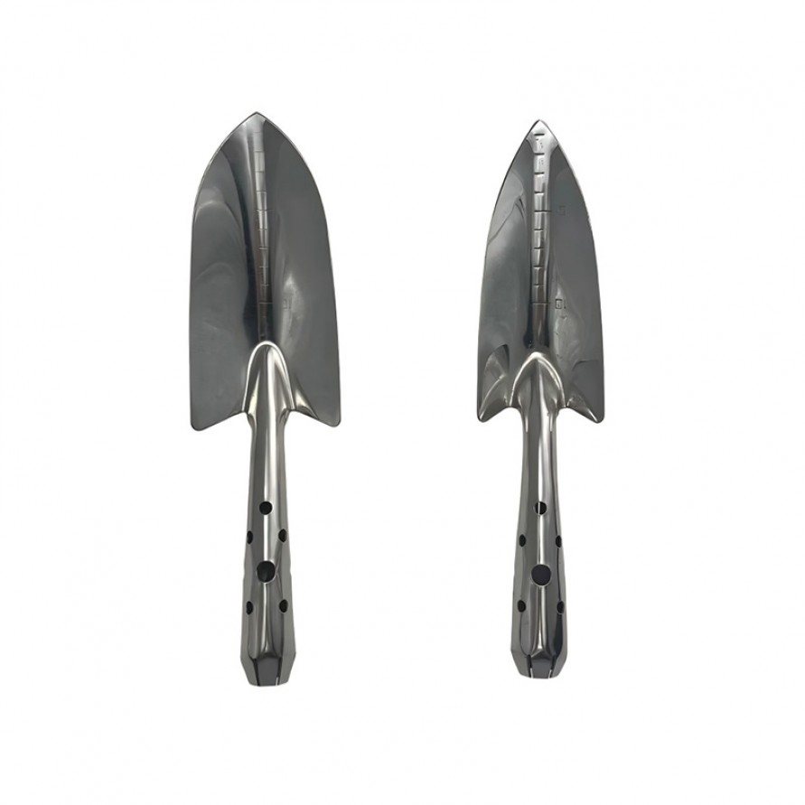 Set of two stainless steel garden trowels