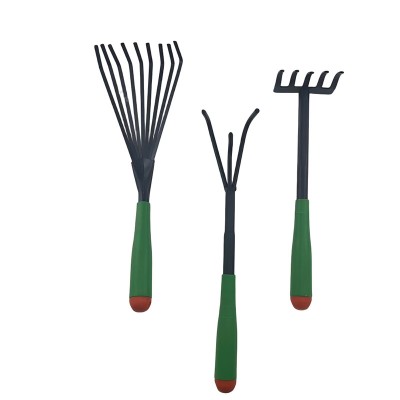 Stainless steel gardening six-piece hand tool set