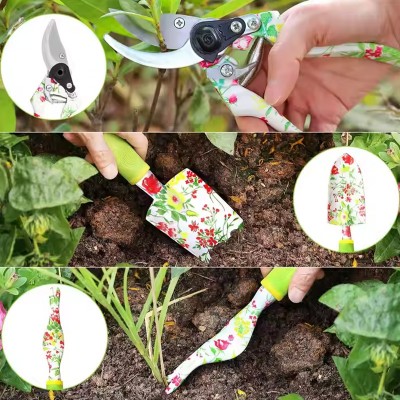 Industrial-grade six-piece gardening hand tool set