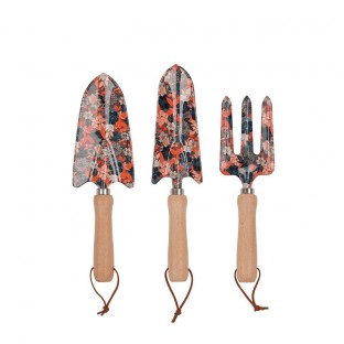 High-quality garden digging tool set with wooden handles
