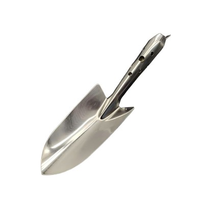 Mirror-polished stainless steel transplanting trowel