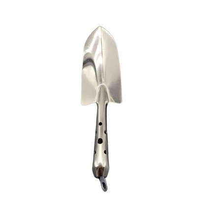 Mirror-polished stainless steel transplanting trowel