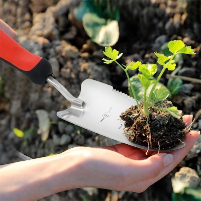 Stainless steel mini garden trowel with plastic handle