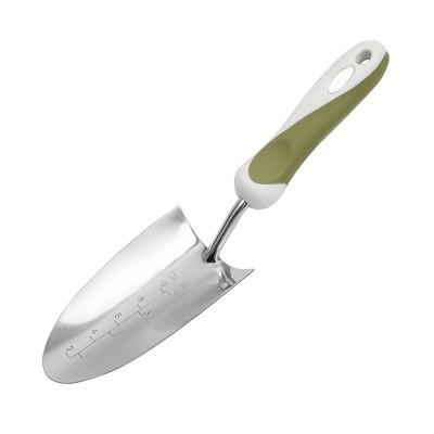 Gardening and transplanting hand tool trowel