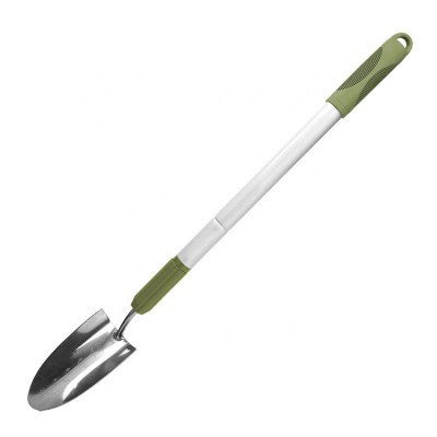 Gardening hand trowel with plastic handle