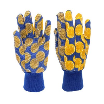 Soft cotton non-slip gardening gloves