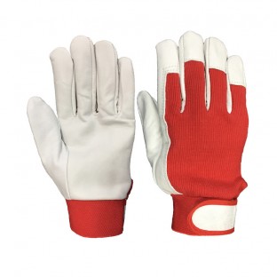 Grain goatskin winged thumb protective work gloves