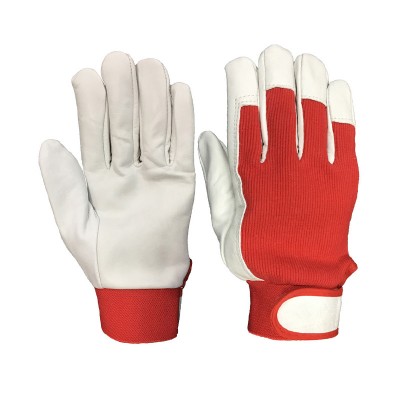Grain goatskin winged thumb protective work gloves