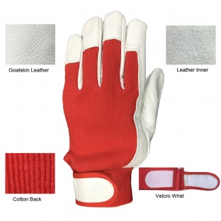 Grain goatskin winged thumb protective work gloves