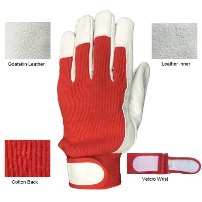 Grain goatskin winged thumb protective work gloves