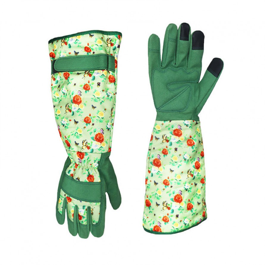 Long-sleeved reinforced puncture-resistant gardening gloves