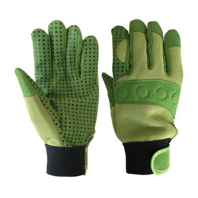 Heavy-duty microfiber silicone protective gardening gloves