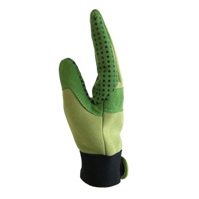 Heavy-duty microfiber silicone protective gardening gloves