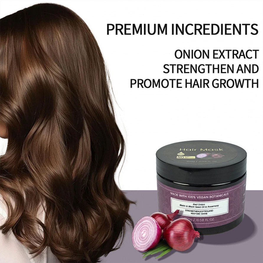 300ml Sulfate-Free Natural Vegan Cream Hair Mask Set Red Onion Seed Oil Gel 300ml Sulfate-Free Natural Vegan Cream Hair Mask Set Red Onion Seed Oil Gel