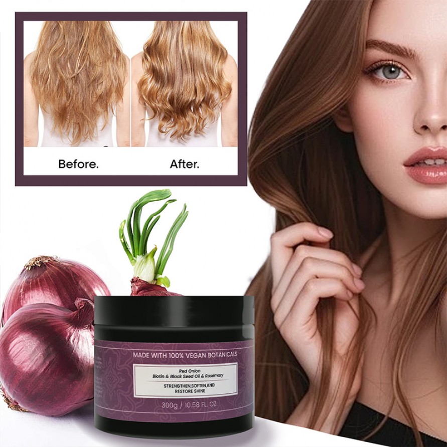 300ml Sulfate-Free Natural Vegan Cream Hair Mask Set Red Onion Seed Oil Gel 300ml Sulfate-Free Natural Vegan Cream Hair Mask Set Red Onion Seed Oil Gel