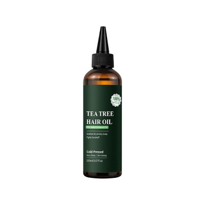 Natural Tea Tree Essential Hair Oil Vegan Formula Scalp Massage Repair
