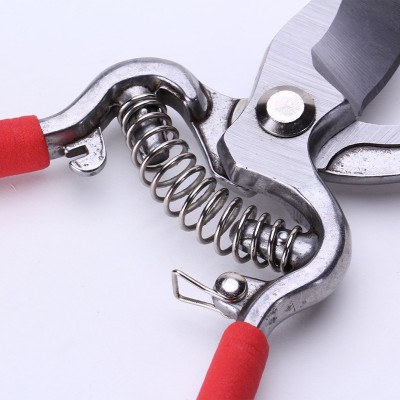 Carbon steel bypass pruning shears for gardening