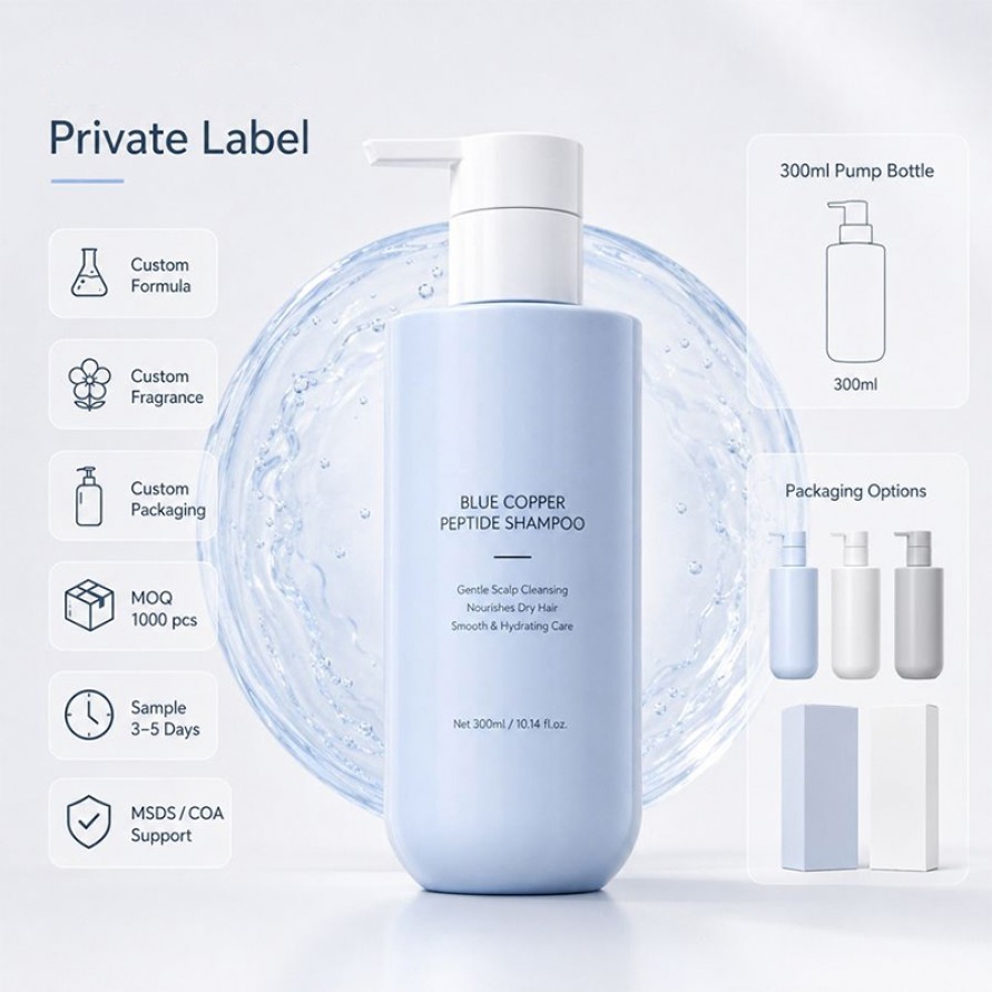Blue Copper Peptide Shampoo Gentle Scalp Cleansing Dry Frizzy Hair Repair Blue Copper Peptide Shampoo Gentle Scalp Cleansing Dry Frizzy Hair Repair