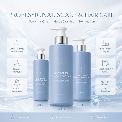 Blue Copper Peptide Shampoo Nourishing Moisturizing Gentle Cleansing